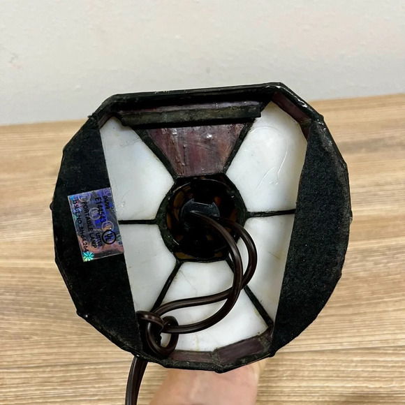 Vintage Stained Glass Lighthouse Night Light Tabletop Tiffany Style - Picture 12 of 12